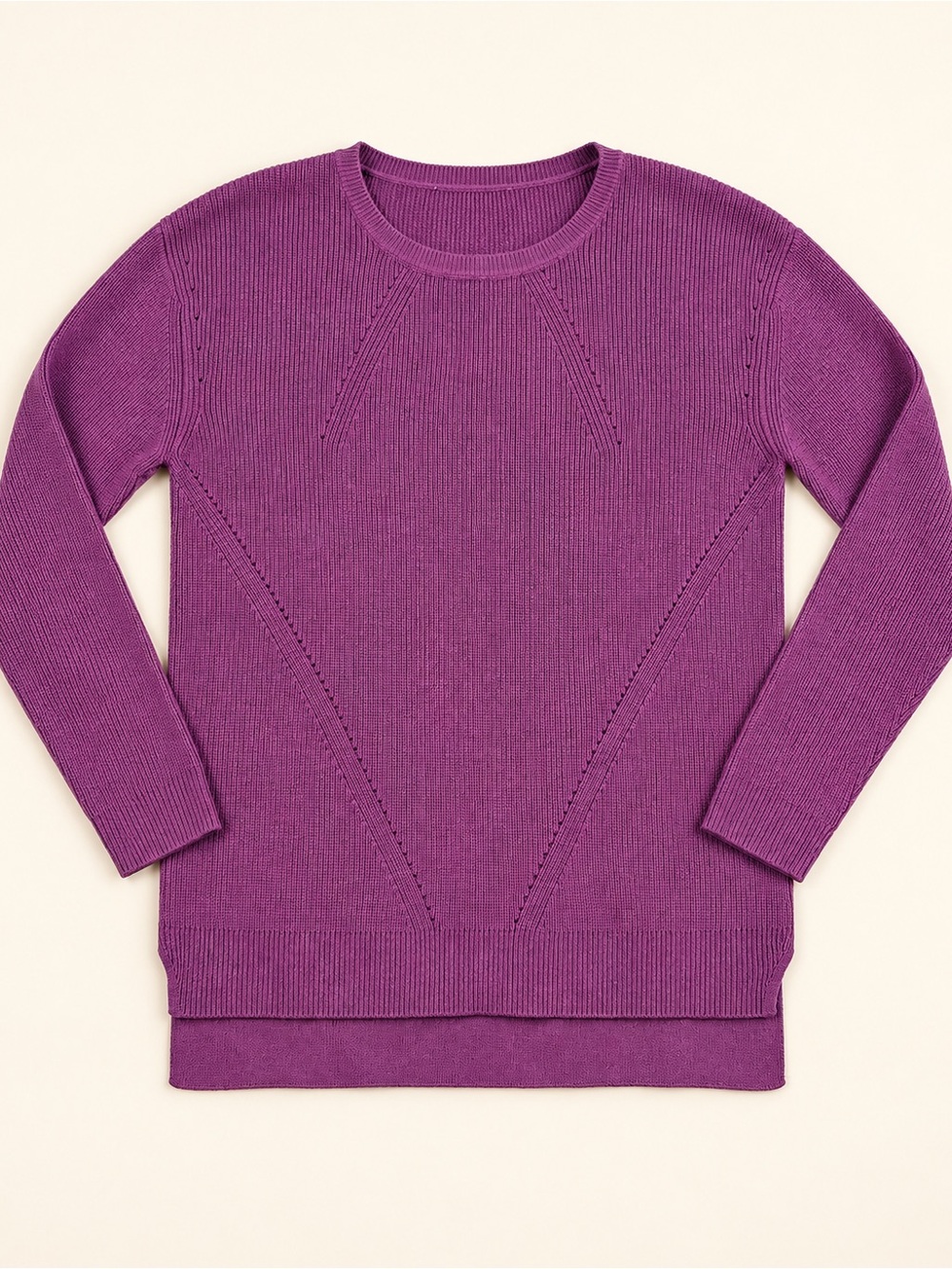 FDJ Purple Long Sleeve Knit Sweater